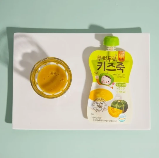 
Premium Kids Porridge Korean Sweet Pumpkin which won the 2020 Excellent Food Awards in Seoul Korea 2 flavors of Korean rubber 