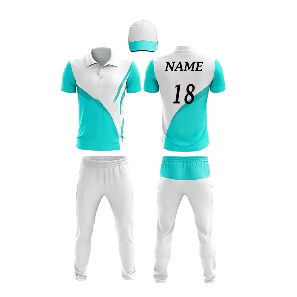 Custom sublimation cricket team full cricket kit design uniforms