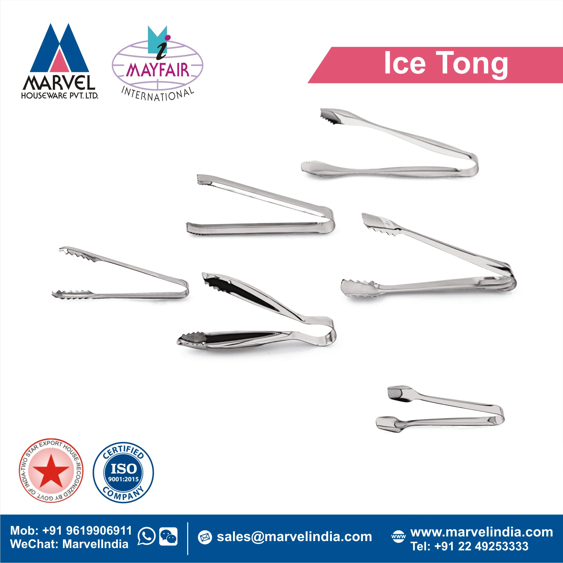Good Quality Stainless Steel Restaurant Hotel Bar Kitchen Tool Ice Barbecue Salad Cake Bread Candy Serving Buffet Tong