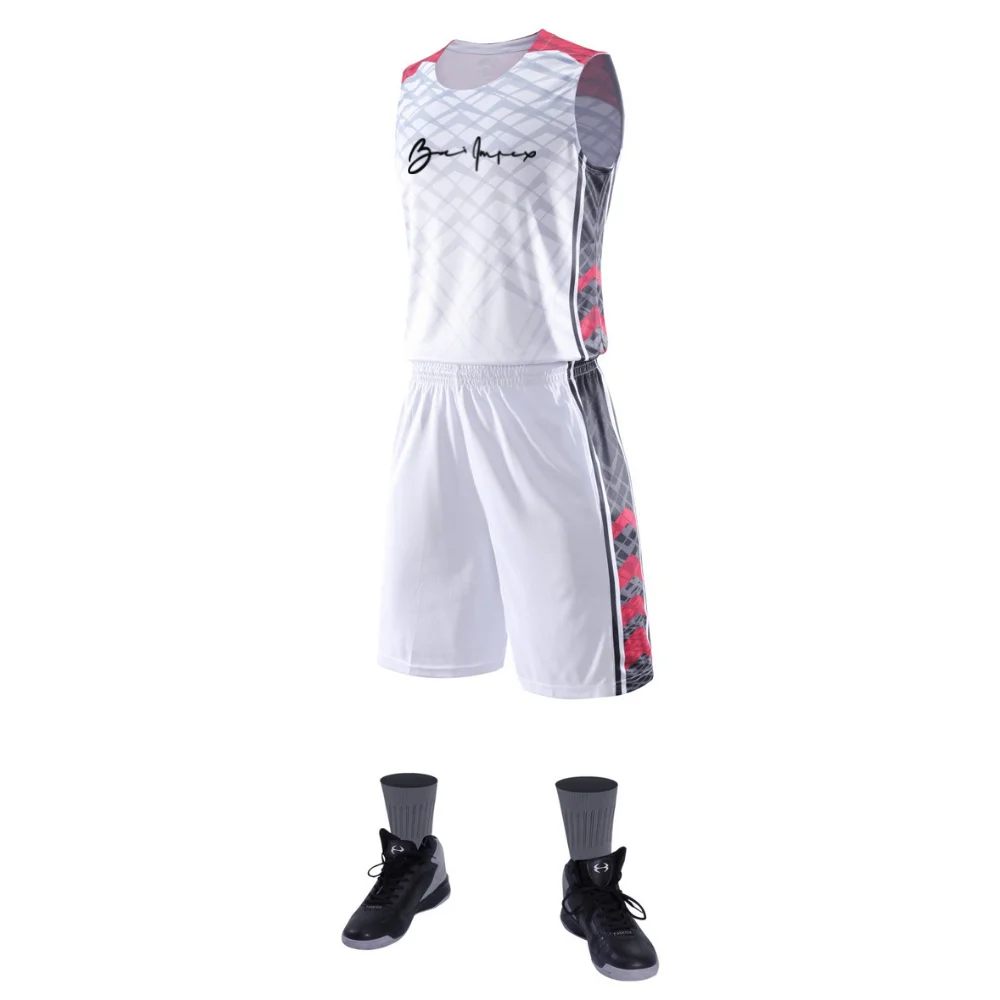 Custom your team logo Basket Ball Uniform men women boys basketball training jersey set