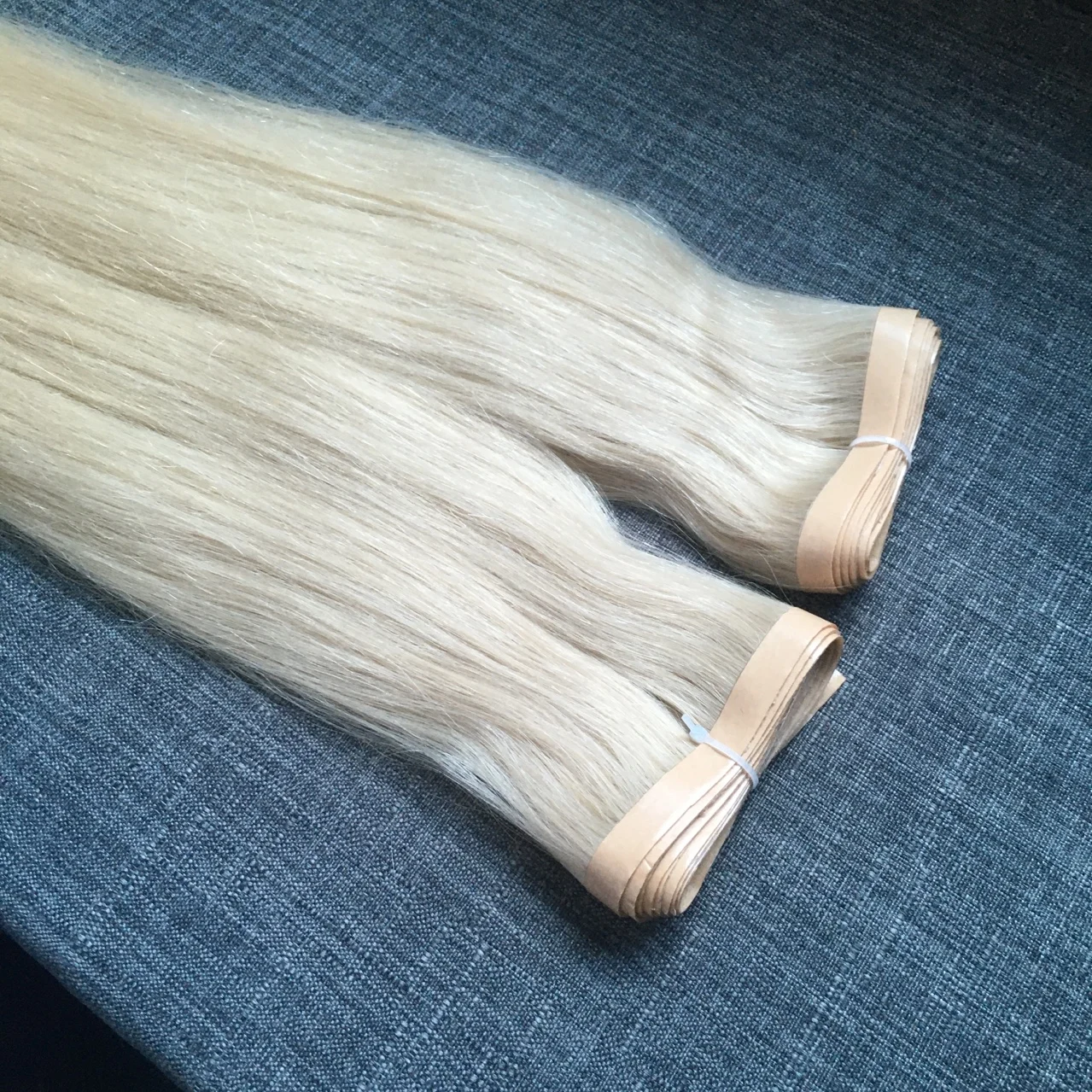 Русские светлые длинные ленты в волосах выровненные кутикулы наращивание человеческих волос вьетнамские волосы