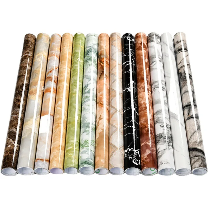
Bright surface Marble self adhesive wallpaper pvc wall paper rolls decorations for wall decoration material 