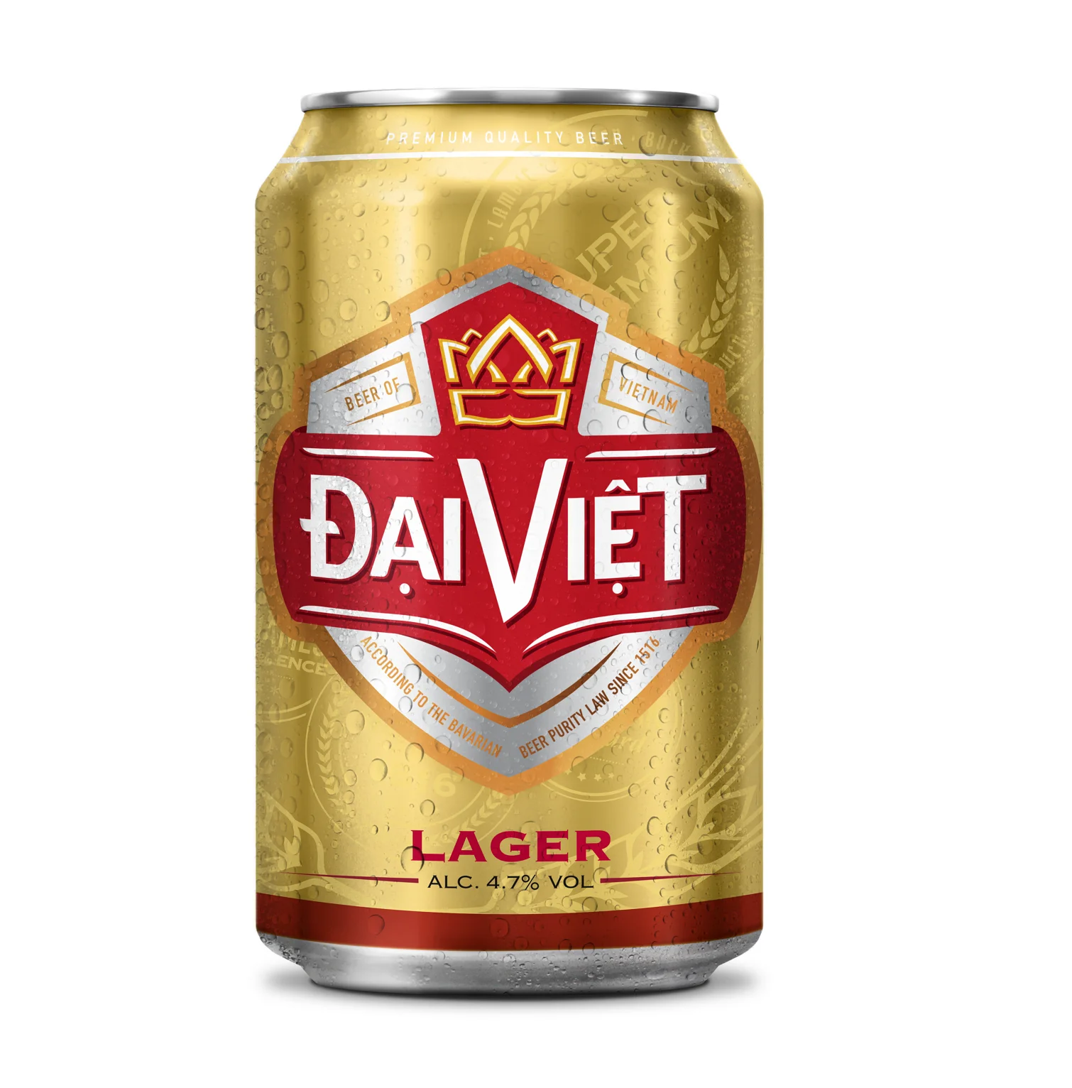 OEM Lager beers in bulk, Alcohol 4.7% fermented from malt, barley, hop from well-known beverage manufacturer in viet nam