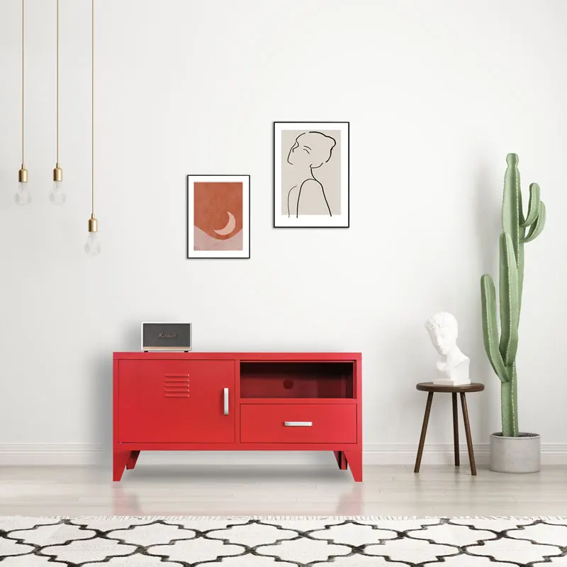 
Cold rolled steel plate cabinet 2 doors steel sideboard 