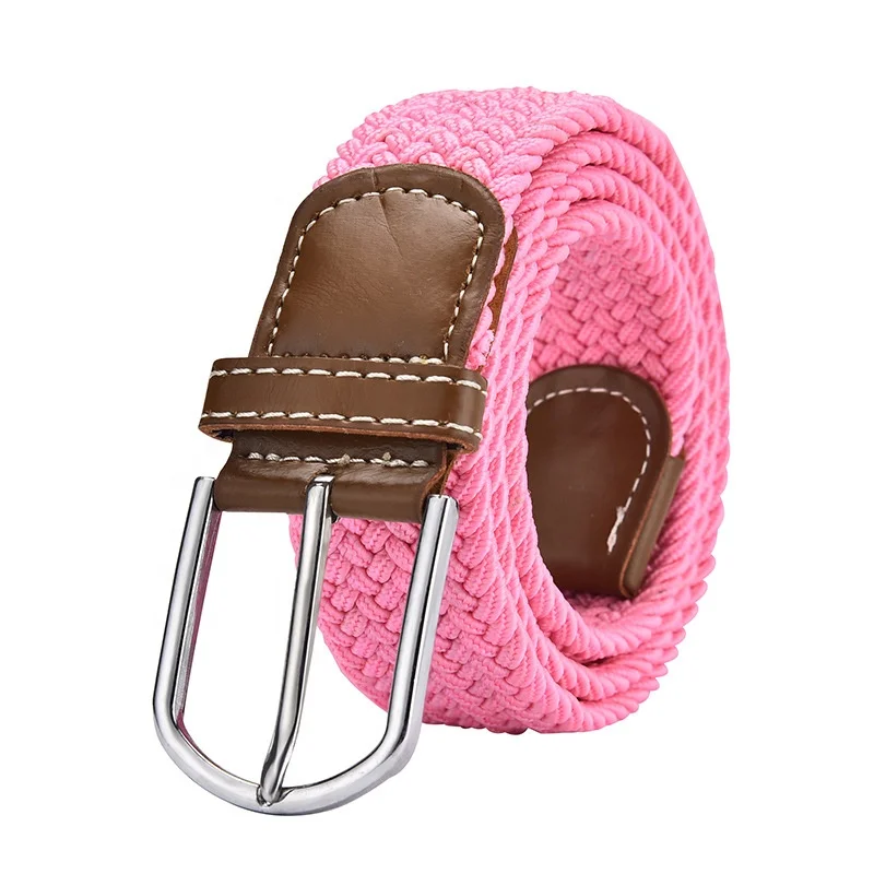 Wholesale fabric cotton belts mens adjustable elastic canvas belt