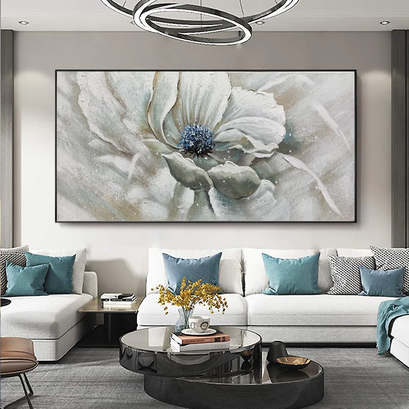 100% ручная роспись 20*39 дюймов Золотая фольга листья гинкго картина маслом современная Минималистичная Вертикальная подвесная