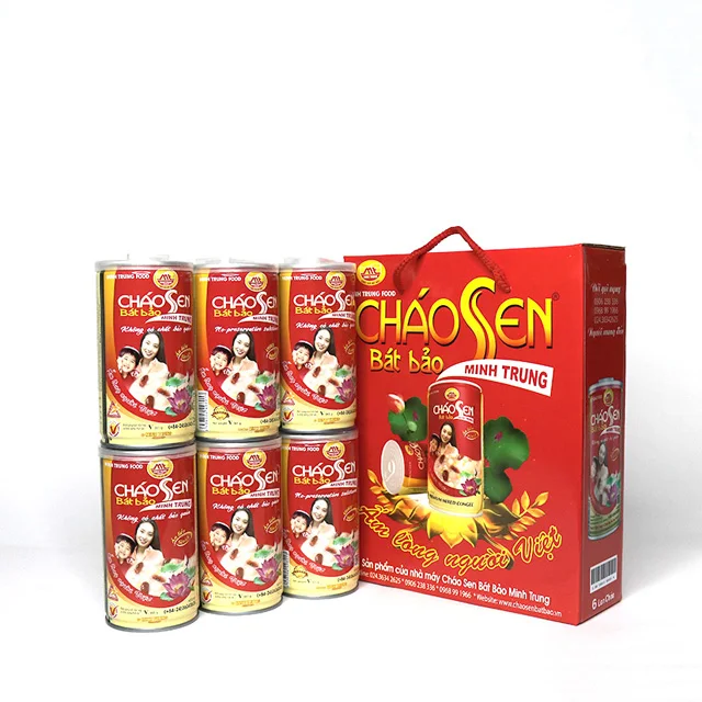 Instant canned food lotus eight treasure  porridge Minh Trung Vietnam