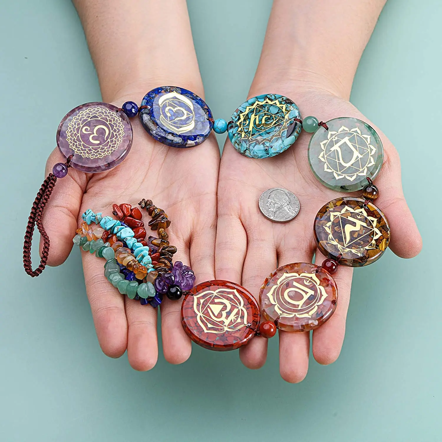 Разобранная настенная вешалка 7 чакр камень оргонит дерево жизни автомобильный кристалл исцеляющий драгоценный для оргона