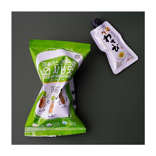 
Outstanding Rice POP snack Wasabii Made with 100% Korean Gimpo Rice No Synthetic Fragrances or Additives No Palm oil 