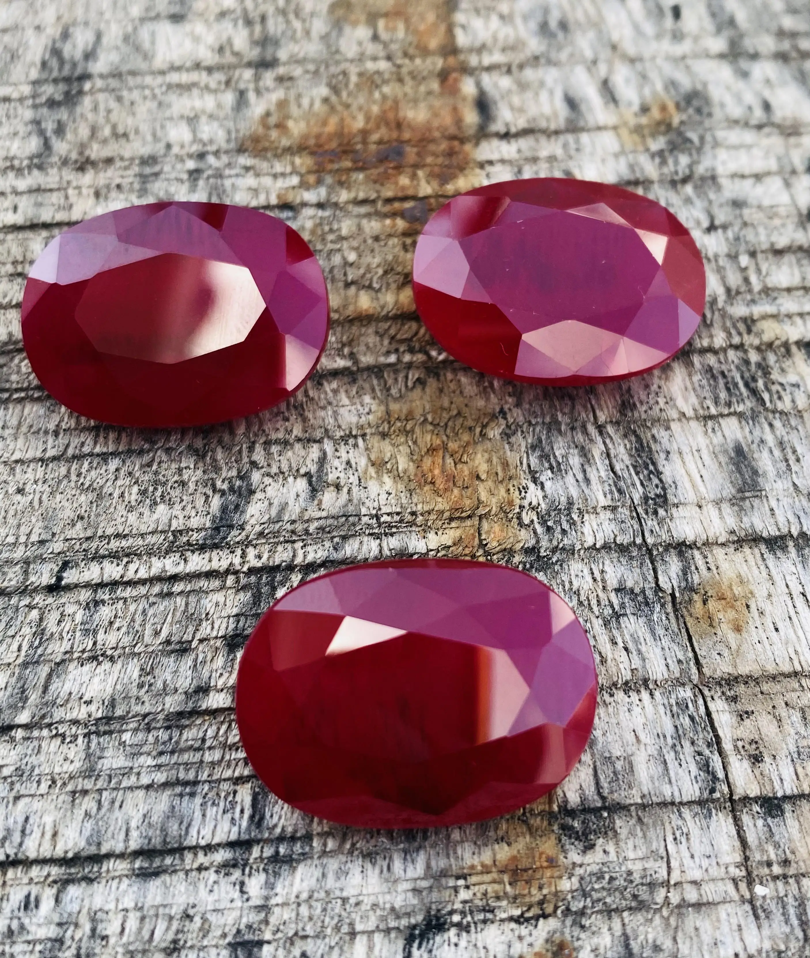 Oval Lab Created Corundum Ruby Gemstone Factory Wholesale Price 5# Red Ruby Loose Gemstone