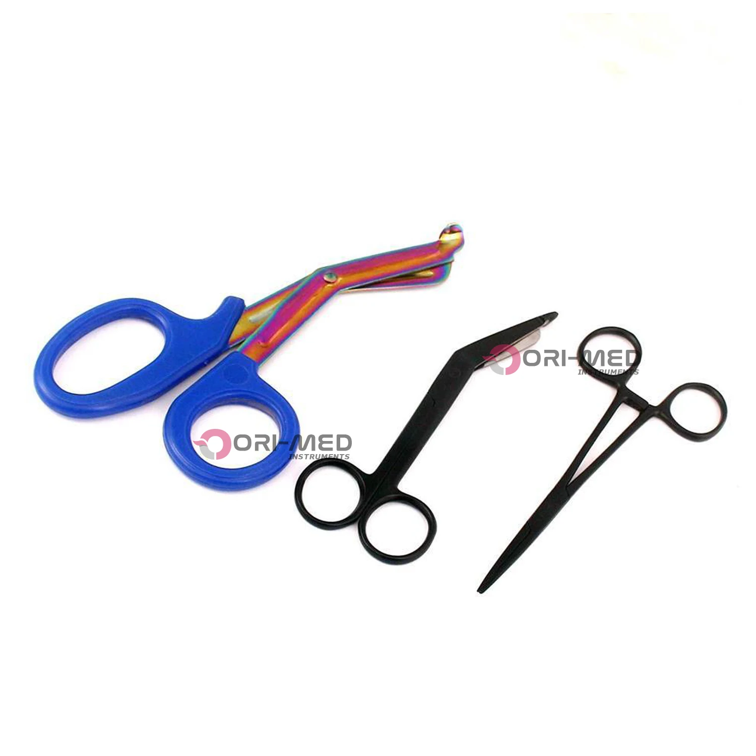 3 Pieces Multi Color Stainless Steel Tactical Bandage Scissors EMT EMS Utility Shears First Aid