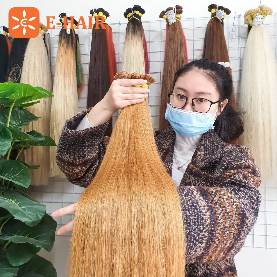 E-HAIR VIETNAM | Wholesale Italian Keratin Glue Bond Human Hair Double Drawn Keratin Hair Extensions 2022