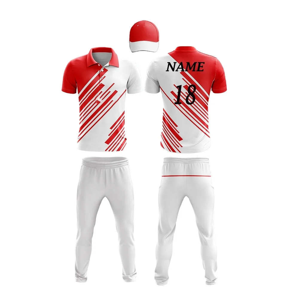 Custom sublimation cricket team full cricket kit design uniforms