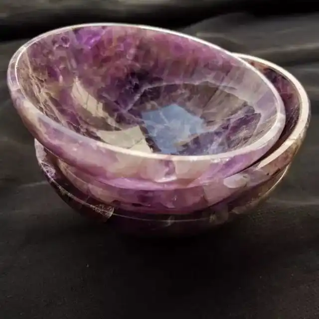 Аметистовая чаша из драгоценных камней, Хрустальная чаша из агата, декоративная подарочная чаша для еды