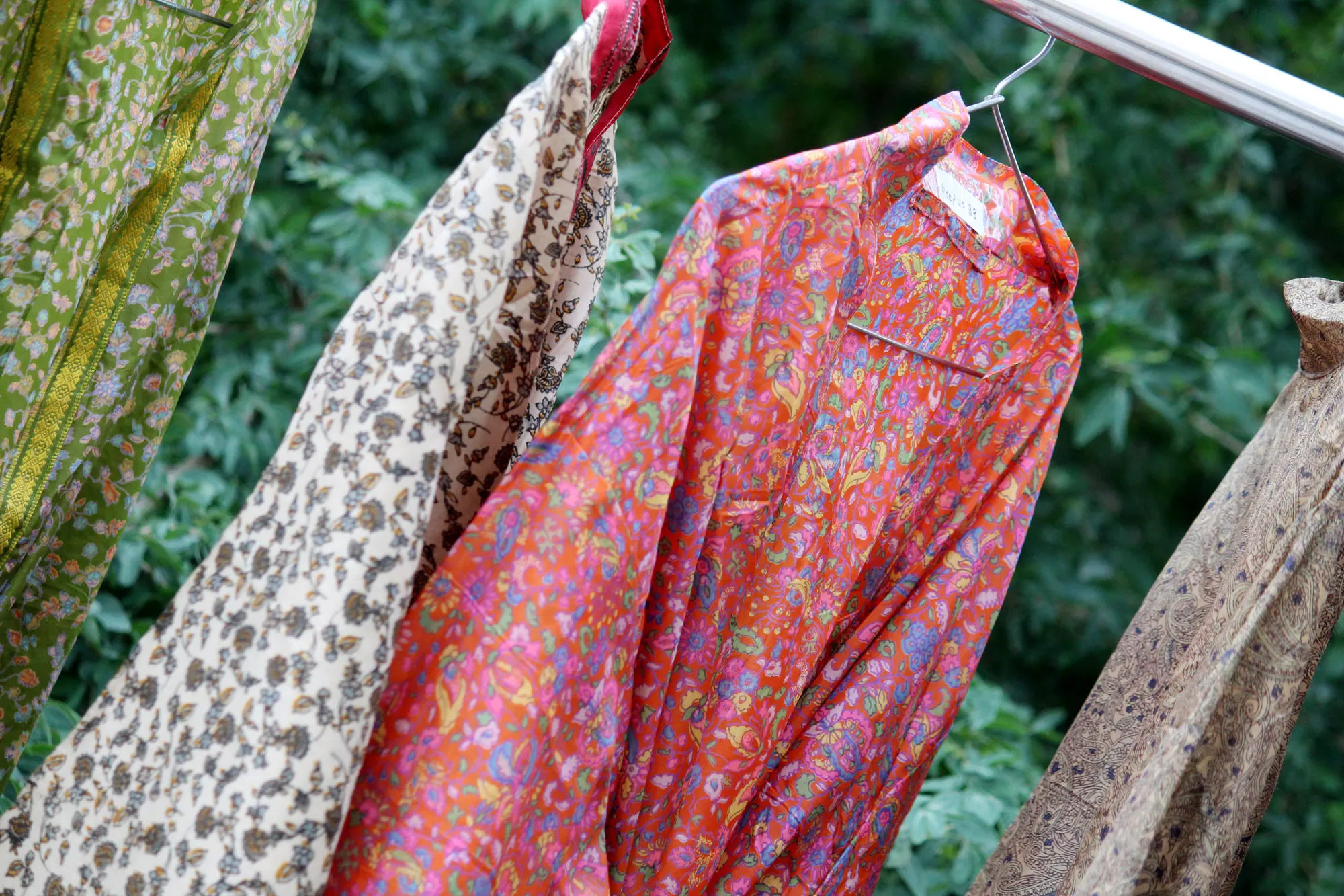 Vintage Indian Saree Silk Robe Bathwear Night wear