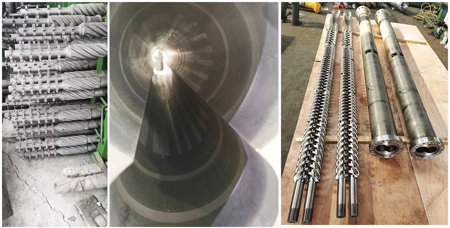 Plastic machinery part steel screws for hdpe plastic extrusion blow molding machine