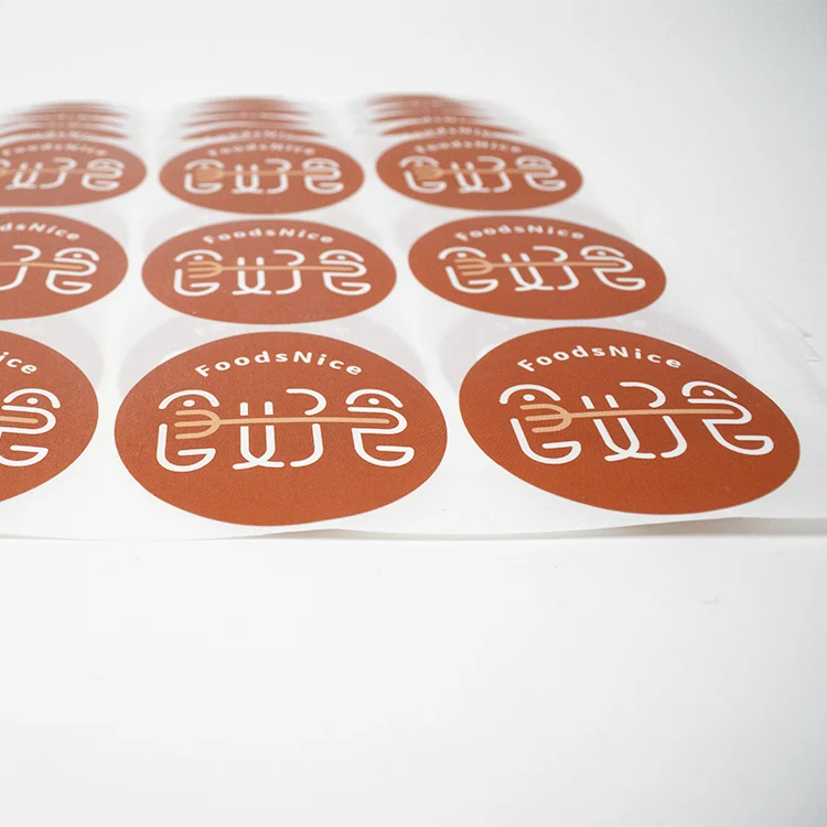 5.5 x 5.5 cm Sticker Waterproof Matte Lamination coated paper sticker print your logo