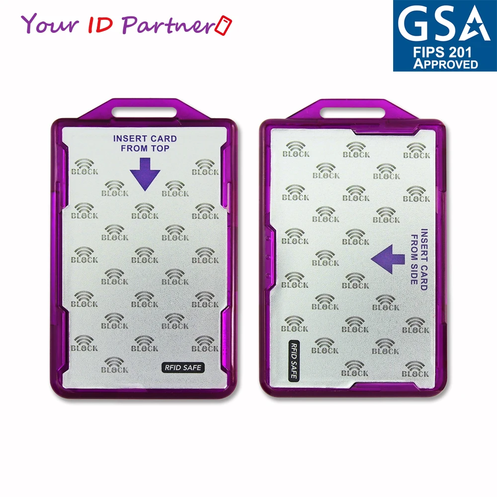 Пластиковый держатель RFID-значка с блокировкой
