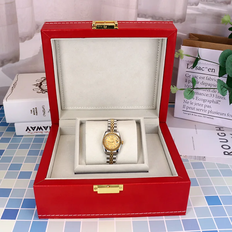 Manufacturer Wholesale Luxury pu watch box large size wrist watch box china supplier cheap box watches
