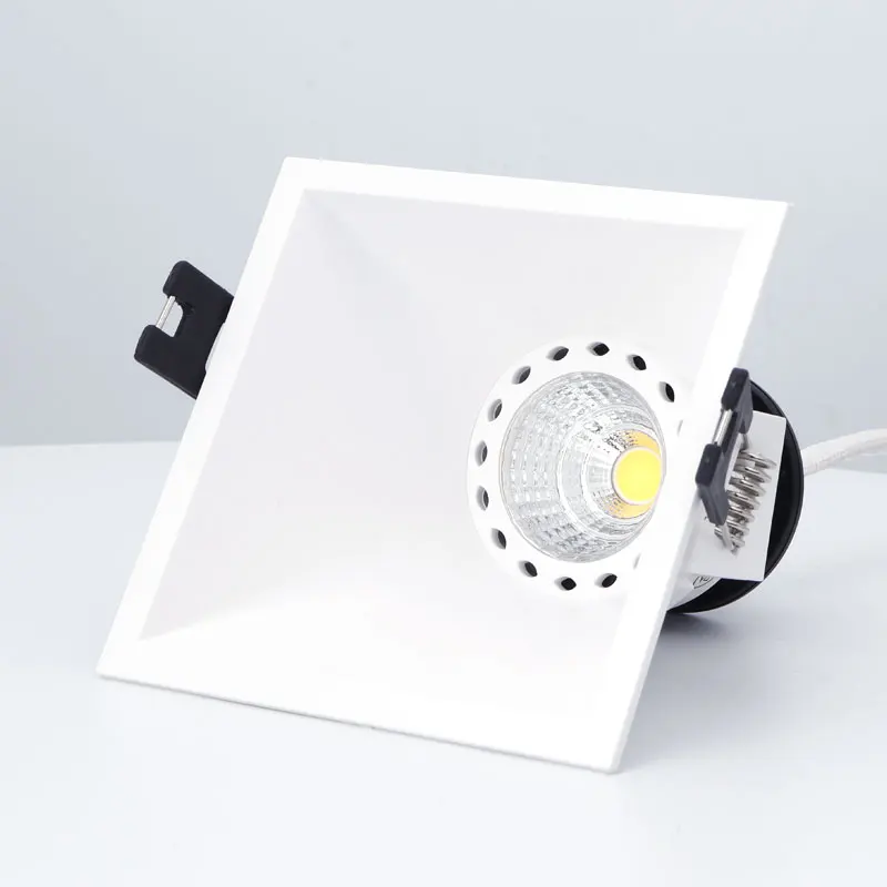 anti-glare plastic led light cover mr16 gu10 housing round square recessed downlight kit