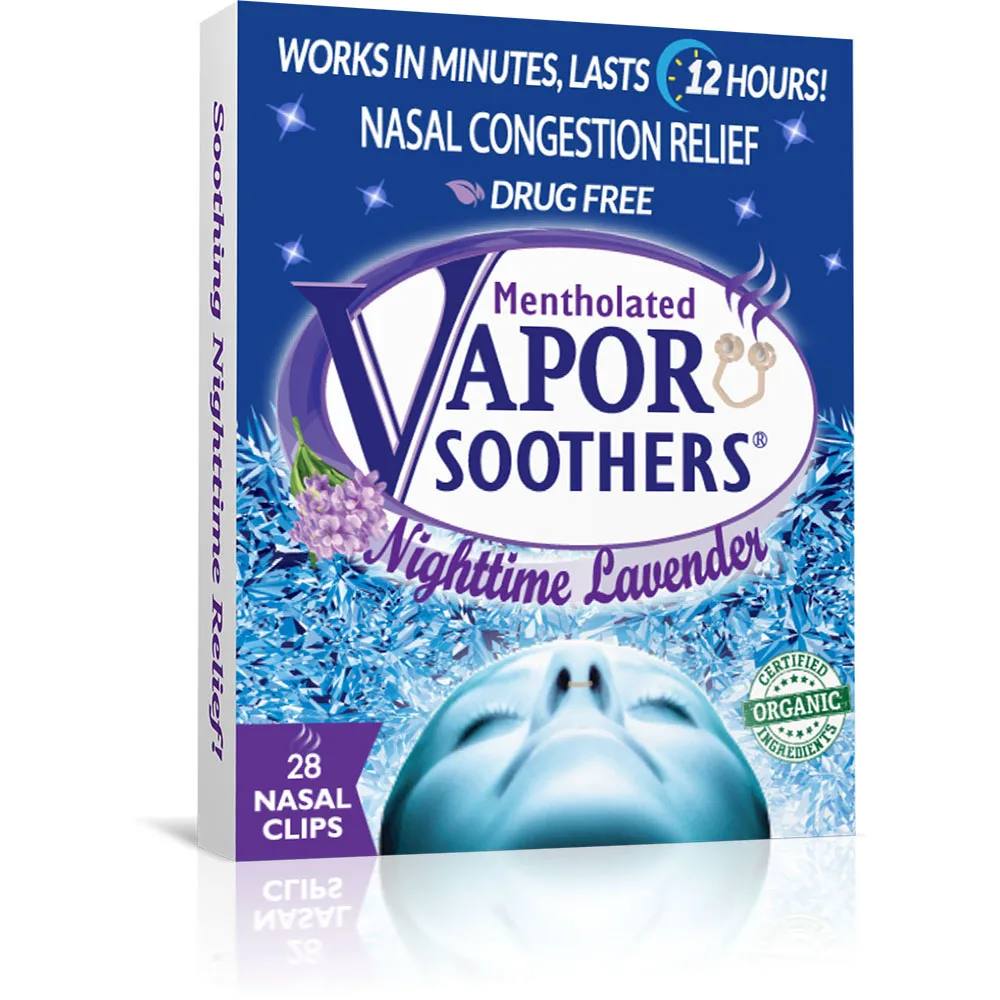 Private Label Vapor Soothers USA Based Nighttime Lavender Scent 28ct Nasal Dilator Premium Quality Nasal Inhaler
