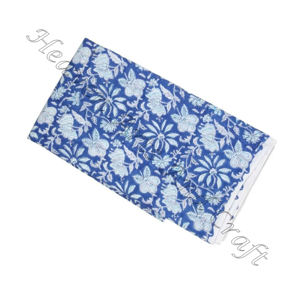 Manufacturer Of Indian Hand Block Print Cotton Voile Fabric For Kurti Dress Garments And Skirts In India