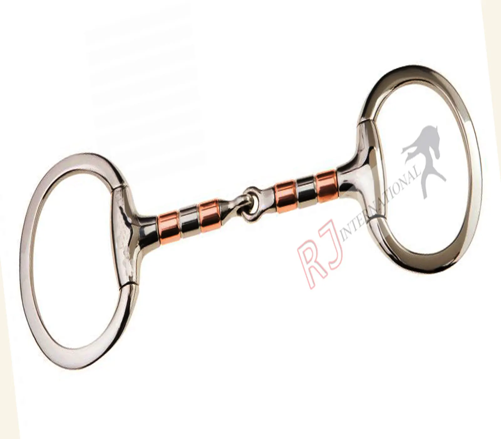 NEW HORSE Stainless Steel EggButt Copper Roller Bit English Horse Tack Equine by Riaz Jamal Intel