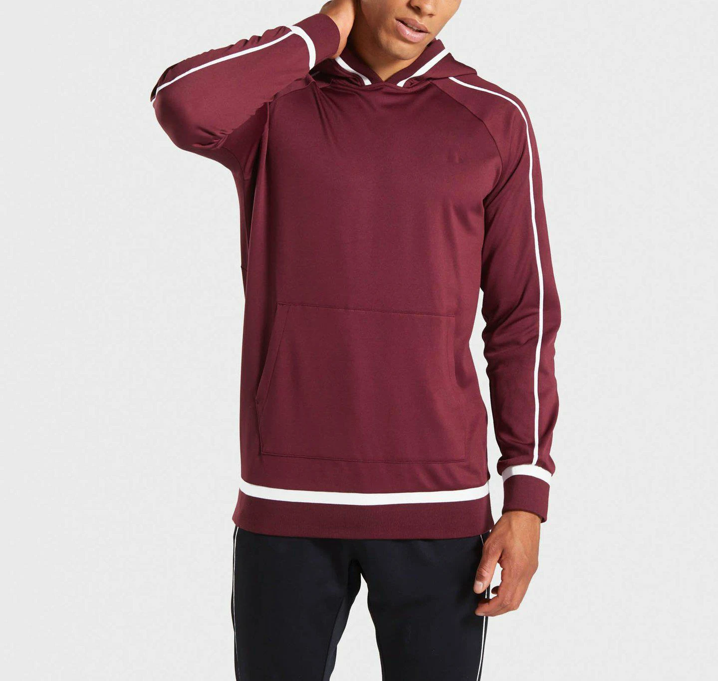 
 Новинка, модный дизайн, полосатый уличный модный простой пуловер без рисунка, Теплый Зимний пуловер, толстовки и свитшот для мужчин  