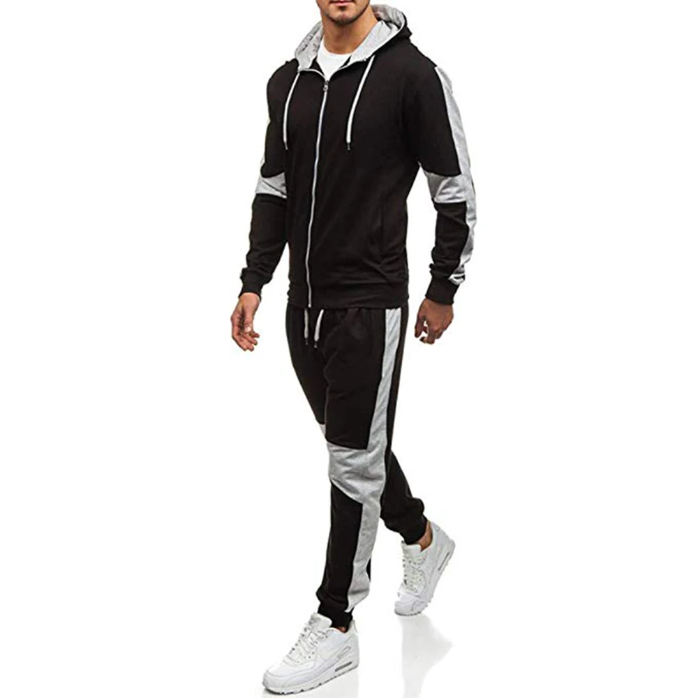 Pakistan Made Cotton Fleece Sweat Suit Long Sleeves Collar With OEM Service