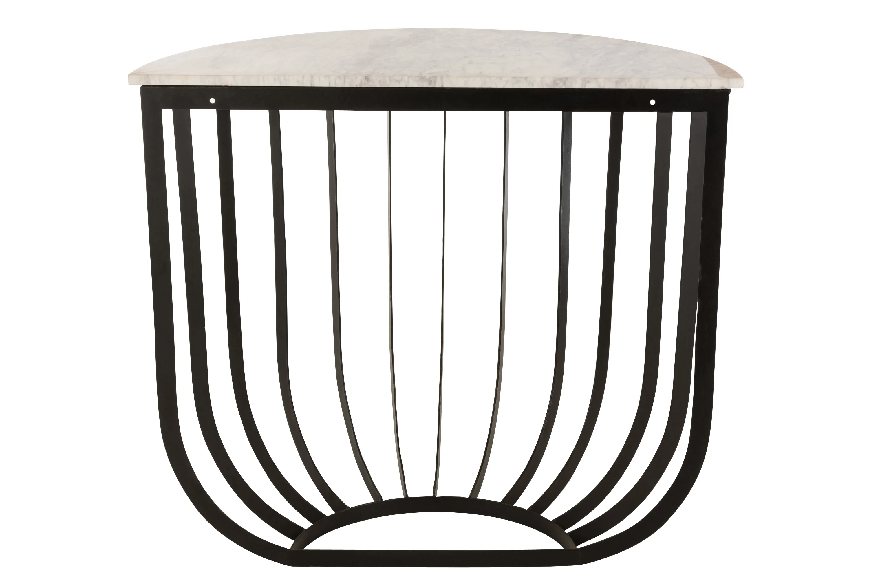 Halfmoon Marble Console Table Semicircular Marble Top and Iron Frame Console Table New Design Wholesale Console Table