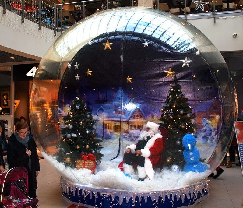 New Years Snow Globe Balloon 4 Meter inflatable advertising domes manufacturer sale oem products