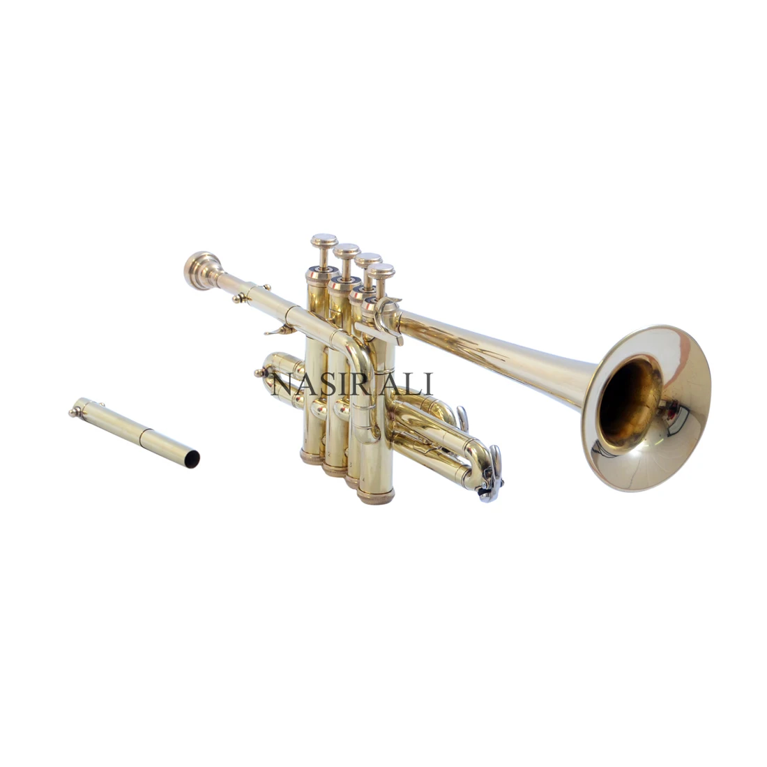 NASIR ALI NEW PROFESSIONAL BEAUTIFUL BB PITCH BRASS PICCOLO TRUMPET PREMIUM QUALITY WITHINCLUDE HARDCASE AND MOUTHPIECE