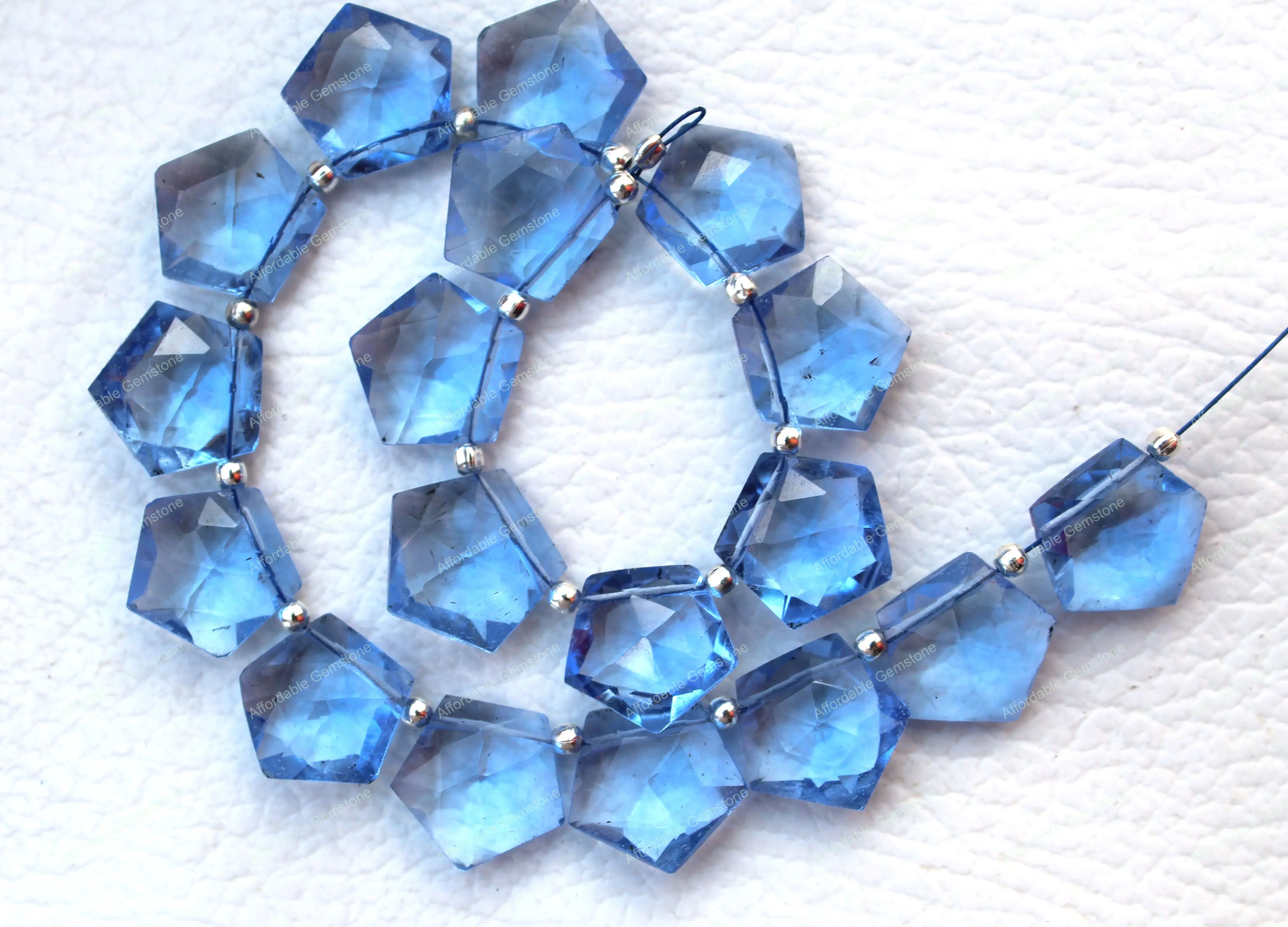 
Sky Blue Topaz Top Drilled Gemstone Handmade stone polished Gemstone Faceted gemstone Jewelry making stone Size 12x12 MM 