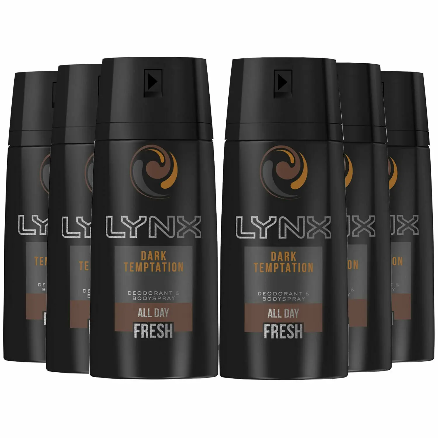 
6x Axe Dark Temptation Body Spray Deodorant 150ml 