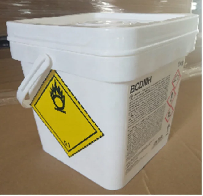 
CAS No. 32718-18-6 1-bromo-3-chloro-5,5-dimethylhydantoin Bromine powder for spa, swimming pool Chemical water treatment 