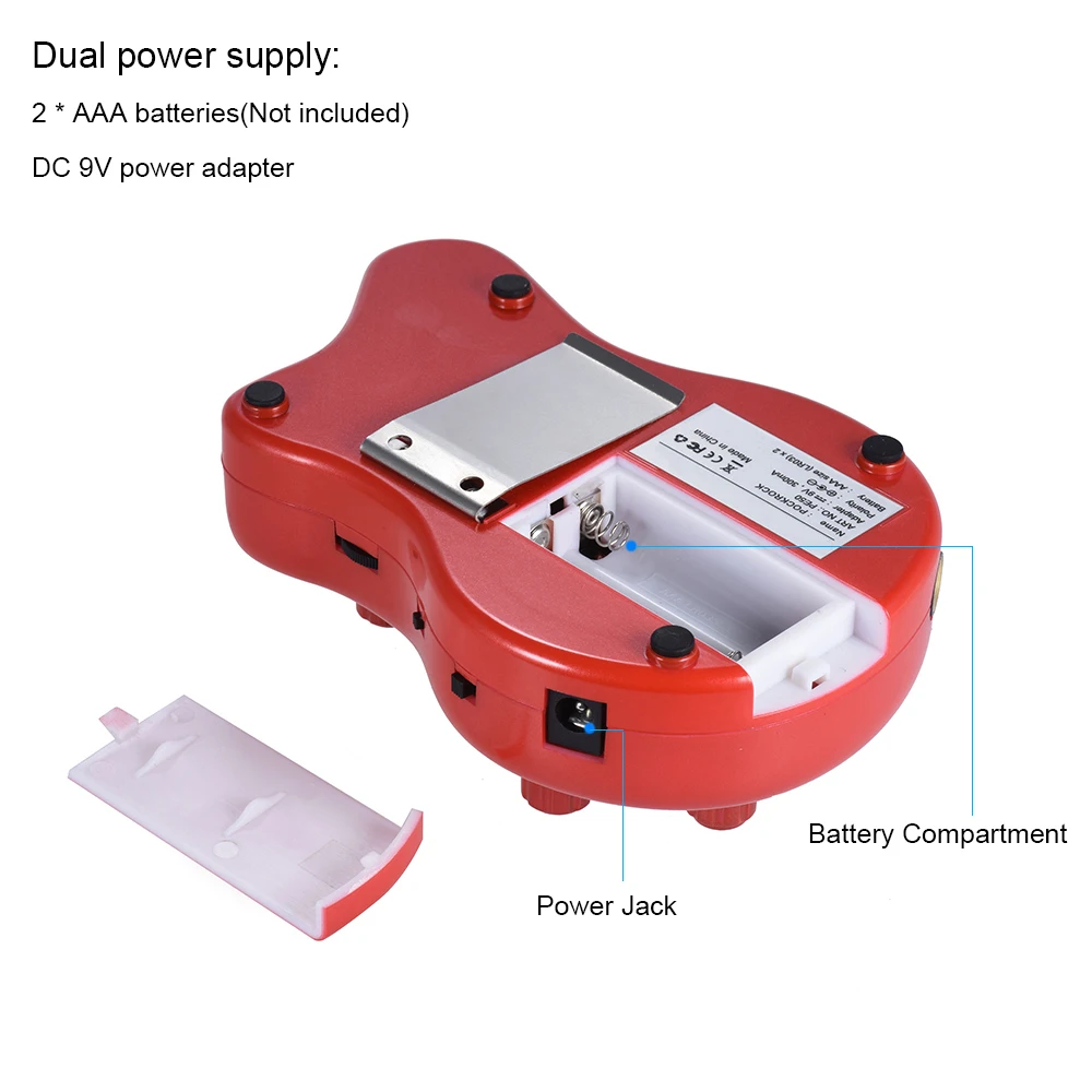 PockRock Portable Guitar Multi-effects Processor Effect Pedal 15 Types 40 Drum Rhythms Tuning