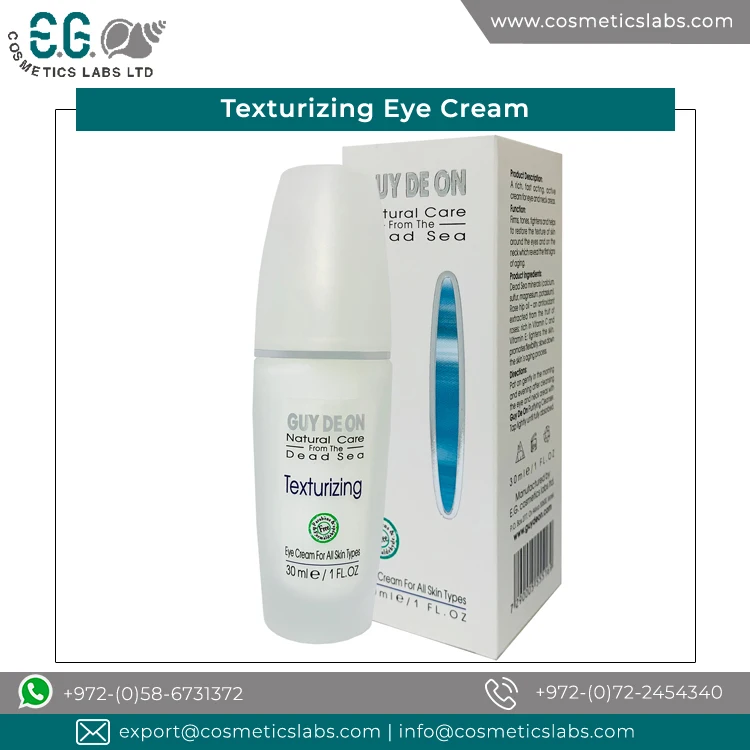Highest Selling Perfect Quality Texturizing Eye Cream to Remover Dark Circles from Top Israel Supplier