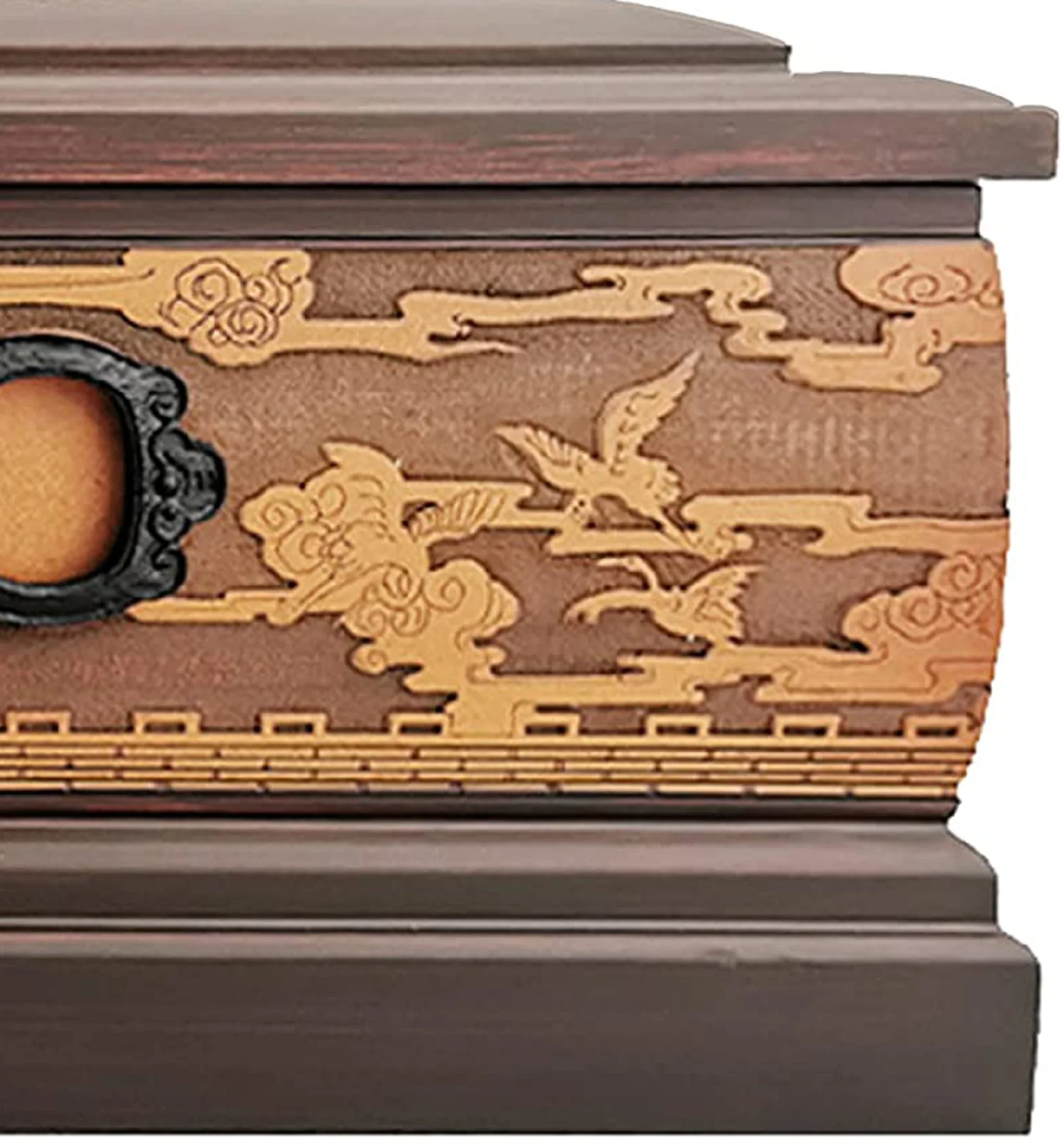 Medium Size Hand Carved Solid Wood Cremation Urn Box Human and Pets Memorial Wooden Urns for Loved Ones Wholesaler and Supplier.