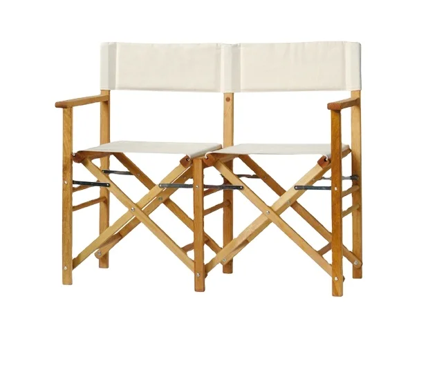 TWIN DIRECTOR FOLDING CHAIR WOOD