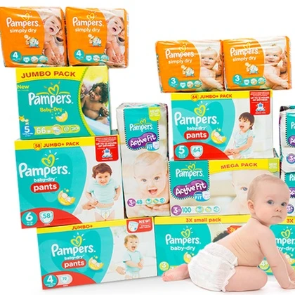 Pamper Baby  diapers, Complete Clean Scented, 9X Refill, 720 Count
