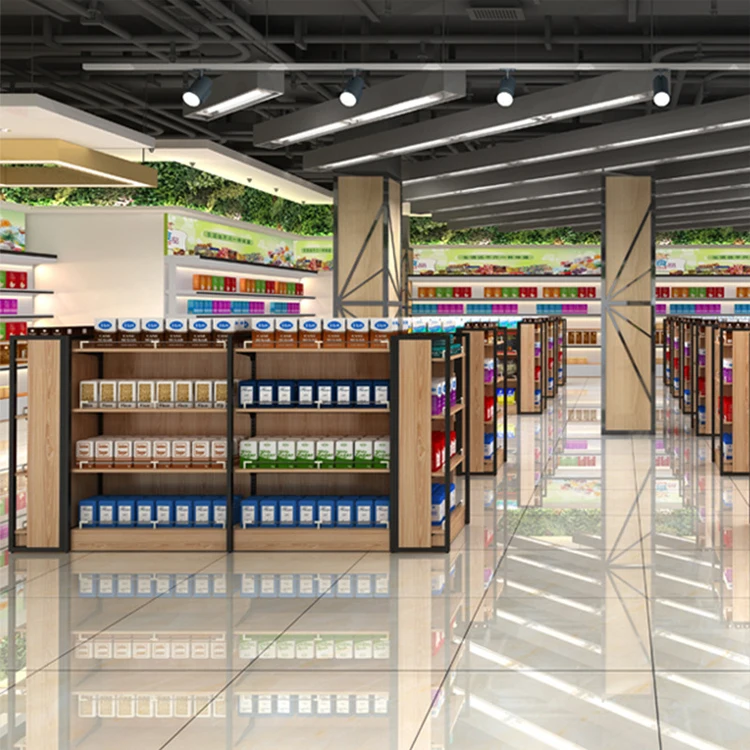 Customized Supermarket Shelf Bracket single side round shelves wire mesh Supermarket Shelf Fence
