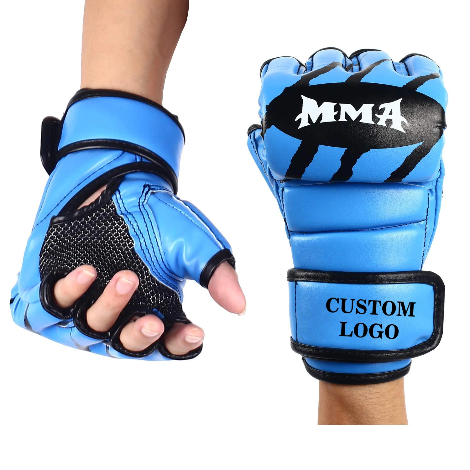 New Design Men Punching MMA PU Boxing Gloves / Pakistan Made Best Price Men Half Finger MMA Boxing Gloves / MMA Gloves