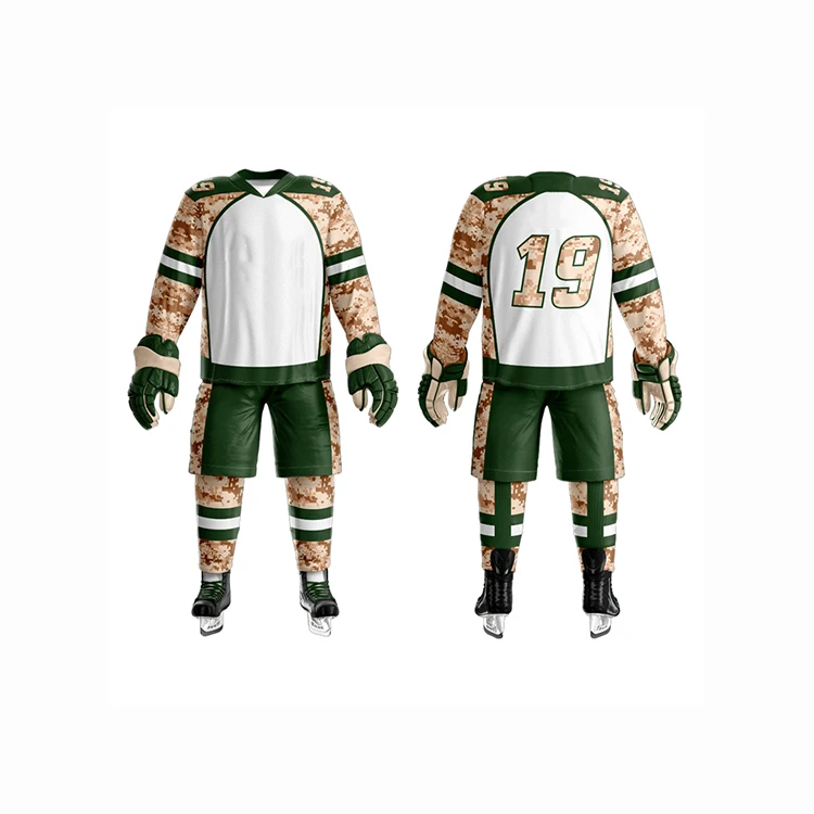 Новейший дизайн Джерси для хоккея с сублимационной печатью дешевая форма шайбой