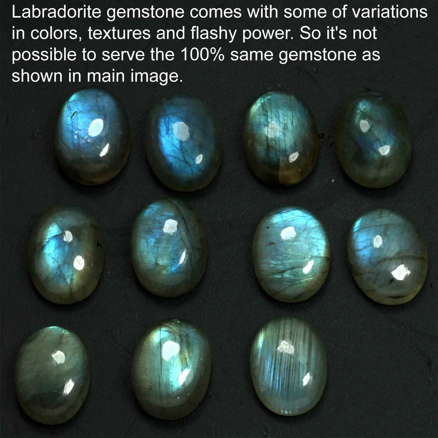 Labradorite Rings Natural Chunky Wide Crystal Rings Jewelry Women For Women Wholesale Jewelry Assorted Us Size 5-11