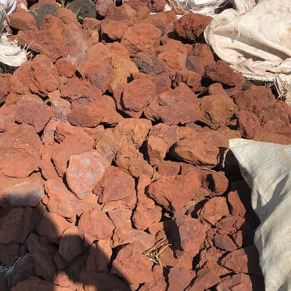 Scoria Red Pumice Lava Stone Rock Boulder - Bali Red Pumice Lava Volcanic Landscape Stone Boulder