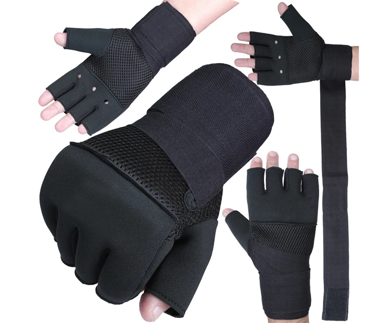 
Boxing Hand Inner Gloves Bandages half finger Protective Wraps Inner Gloves Quick Hand Wrap Boxing MMA Training Gloves 