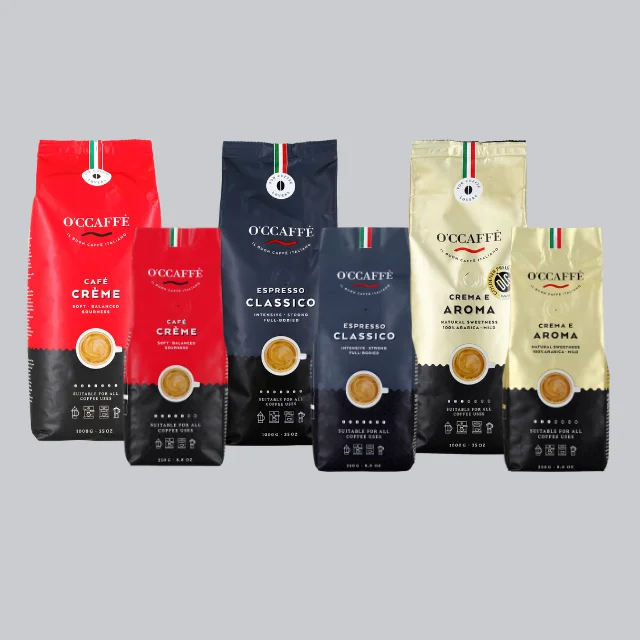 Best Quality Occaffe 80% Robusta 20% Arabica Classic Italian Espresso Coffee Beans For Moka Pot