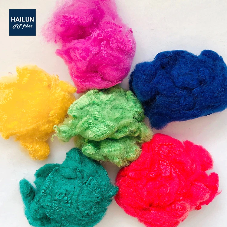 Цветные специально полипропилен pp штапельные волокна