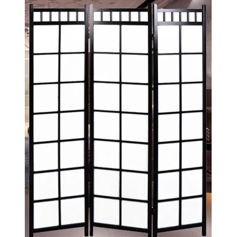 3 PANELS NON-WOVEN/WOODEN FOLDING JAPANESE SHOJI SCREEN/ROOM DIVIDERS