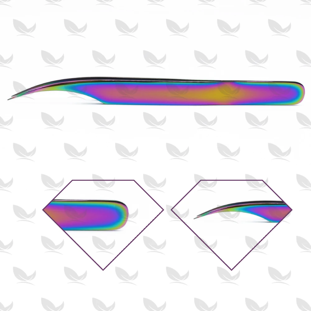 Extreme Volume XD Russian Volume Lash Tweezers 90 Degree Pointed Stainless Steel Tips Picking Fanning Eye Lashes Lash Extensions